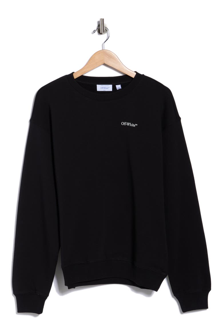 Embroidered Crewneck Sweatshirt, Alternate, color, BLACK NIGHT