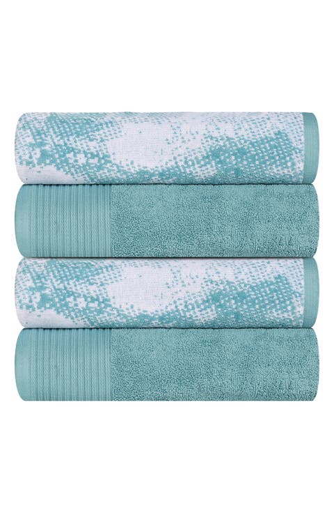 Marble 10-Piece Quick-Drying Cotton Towel Set