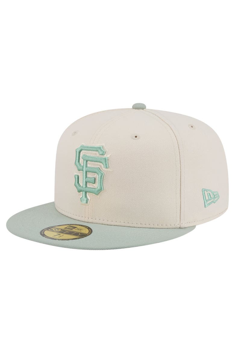 Men's New Era Cream/Green San Francisco Giants Color Pack 59FIFTY Fitted Hat, Main, color, Cream