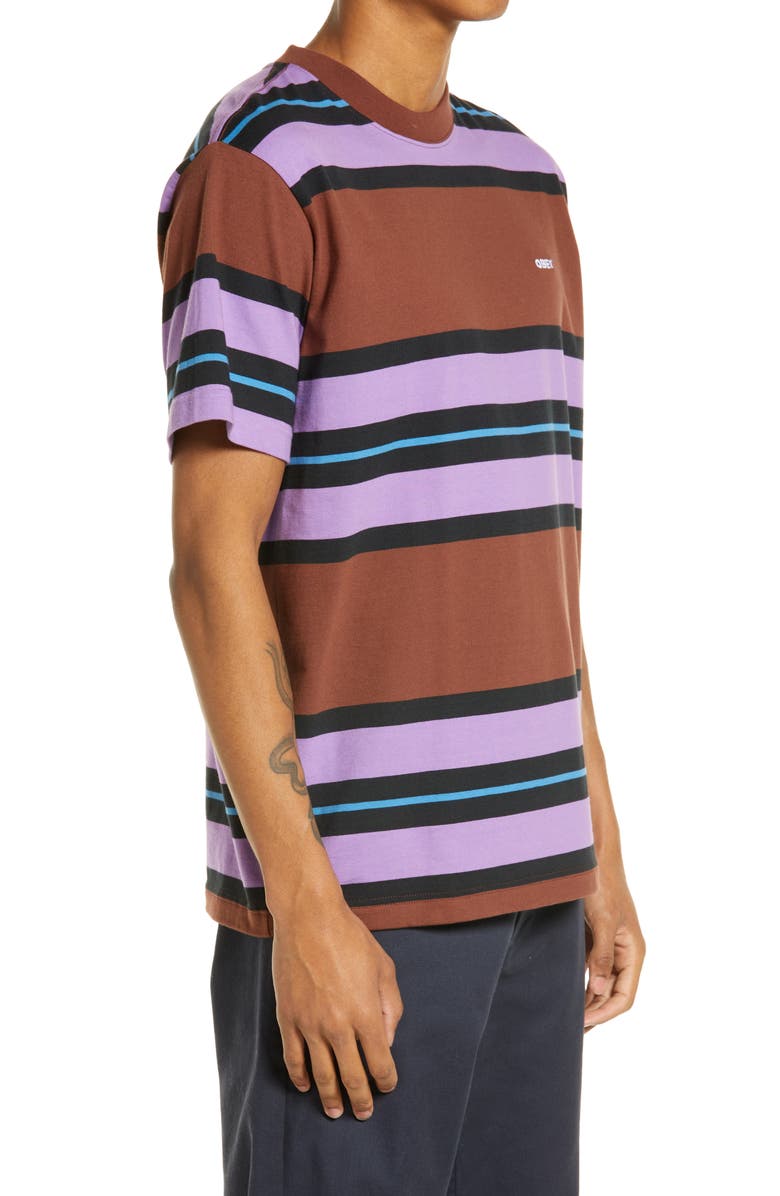 Obey Men's Buena Stripe Organic Cotton T-Shirt, Alternate, color, 