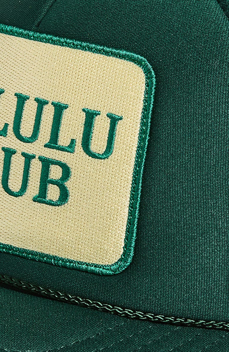 Friday Feelin’ Delulu Club Trucker Hat, Alternate, color, Green