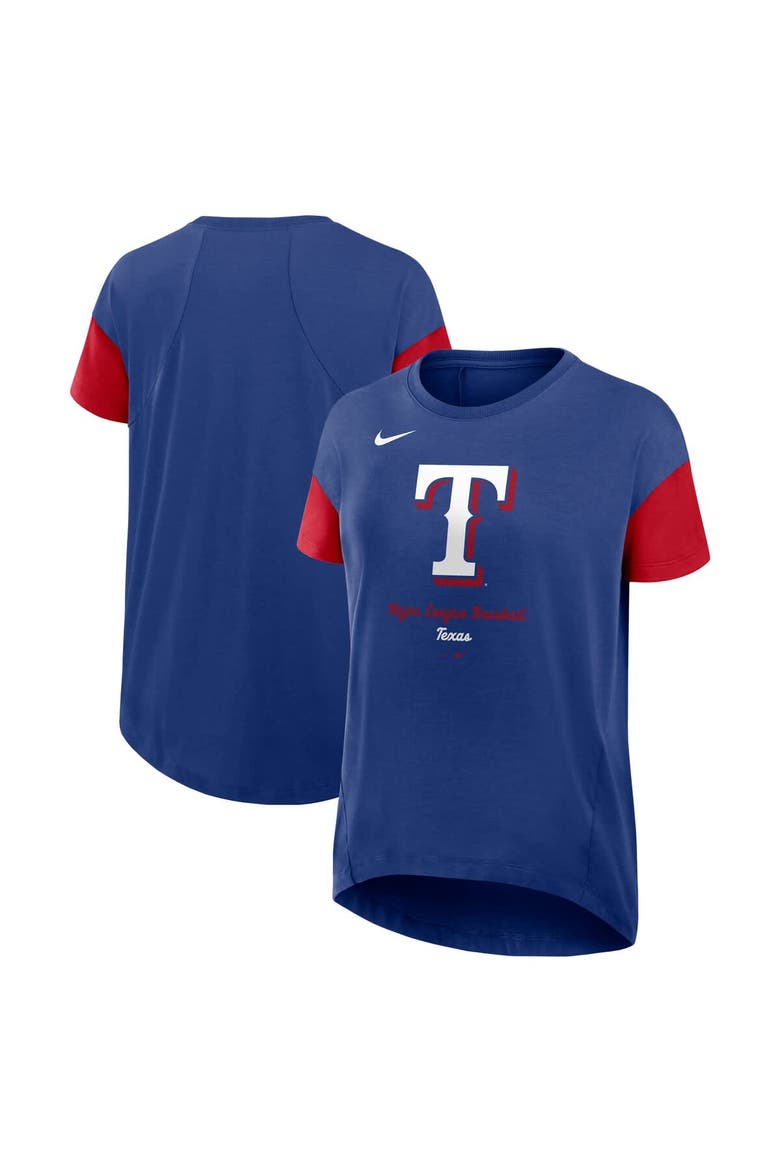 Women's Nike Royal Texas Rangers Flowy T-Shirt, Main, color, Royal