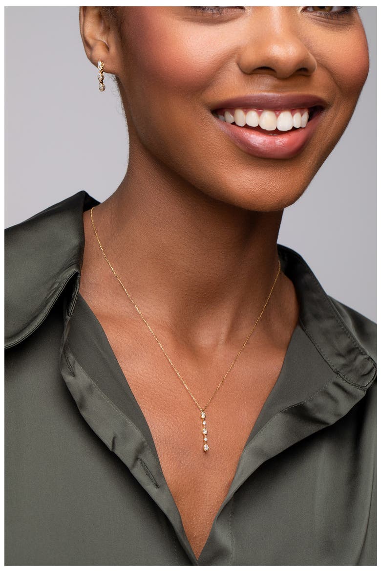 Aviva Drop Diamond Pendant Y-Necklace (Nordstrom Exclusive), Alternate, color, 18K YELLOW GOLD