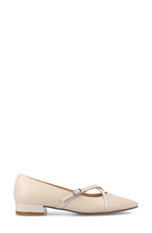 Journee Collection Camby Pointed Toe Flat In Bone