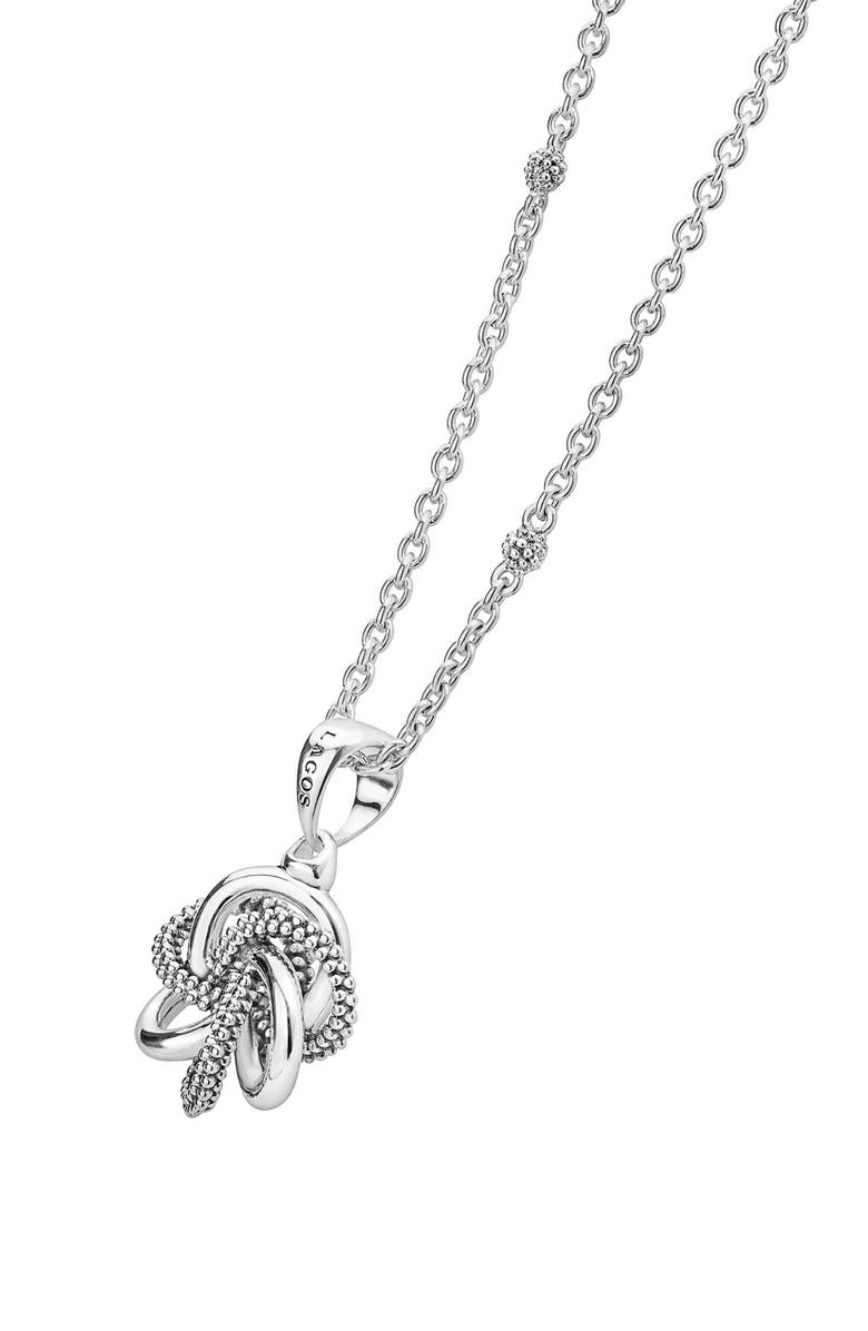 LAGOS Love Knot Stud Earrings & Pendant Necklace Set, Alternate, color, 