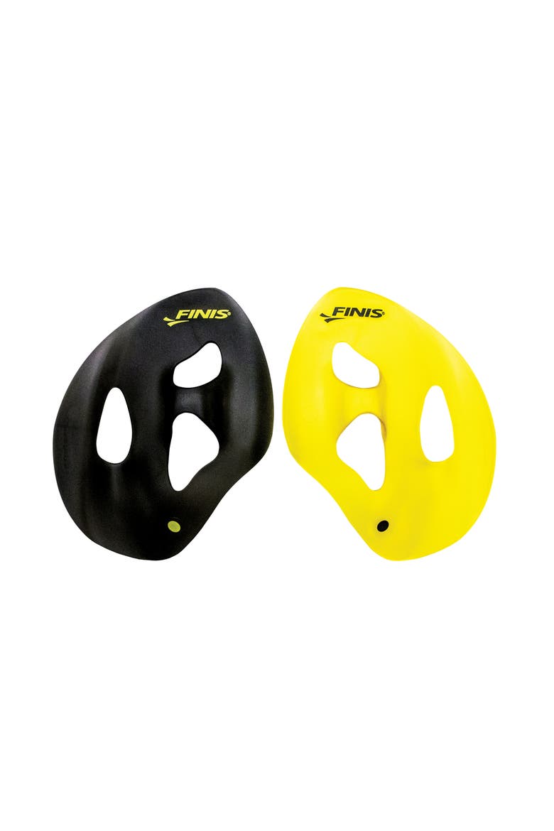 Iso Swim Training Paddles Stroke Technique Trainer Isolates Muscle Groups Strapless, Main, color, Black & yellow