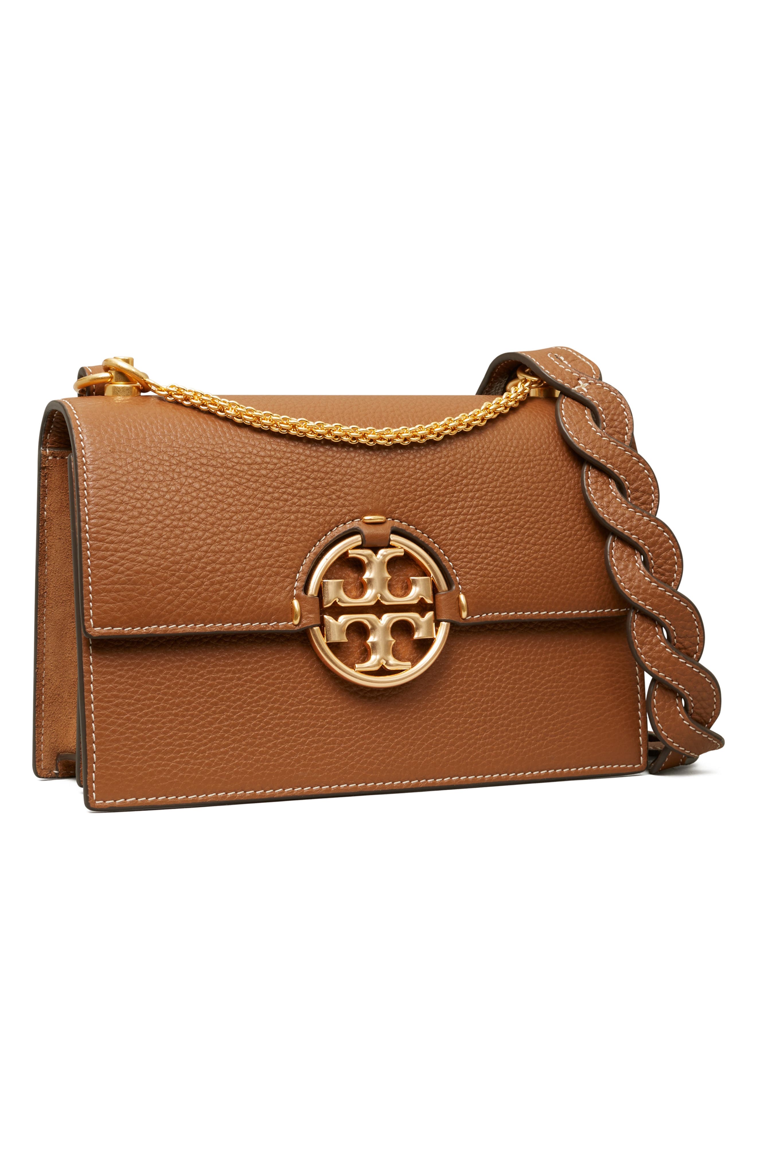 Miller Small Leather Shoulder Bag, Alternate, color, LIGHT UMBER