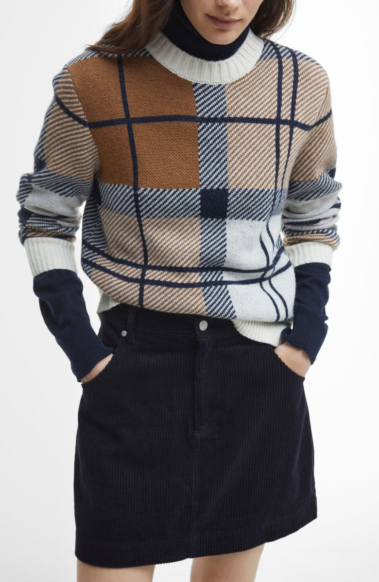 Barbour Tessa Corduroy Miniskirt, Alternate, color, Navy