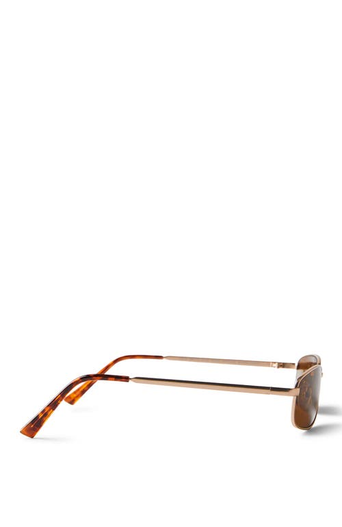 Cotton On Asha Metal Slim Wrap Around Sunglasses In Gold