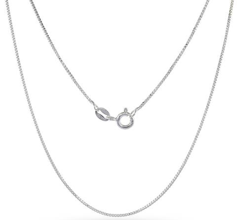 Sterling Silver Thin Box Chain Necklace