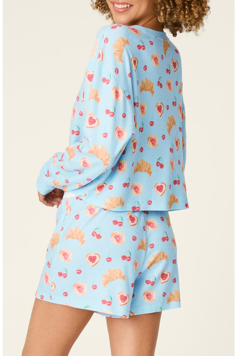 Boyfriend Boxer Pajamas, Alternate, color, CRYSTAL BLUE