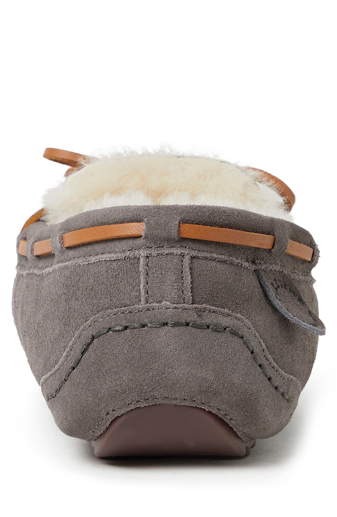 FIRESIDE BY DEARFOAMS Victor Genuine Shearling Slipper - Wide Width Available, Alternate, color, Grey
