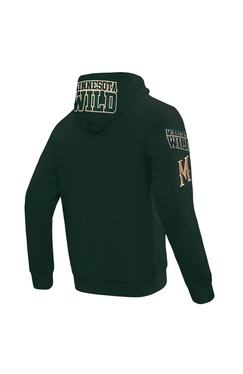 PRO STANDARD Men's Pro Standard Green Minnesota Wild Classic Chenille Full-Zip Hoodie Jacket, Alternate, color,