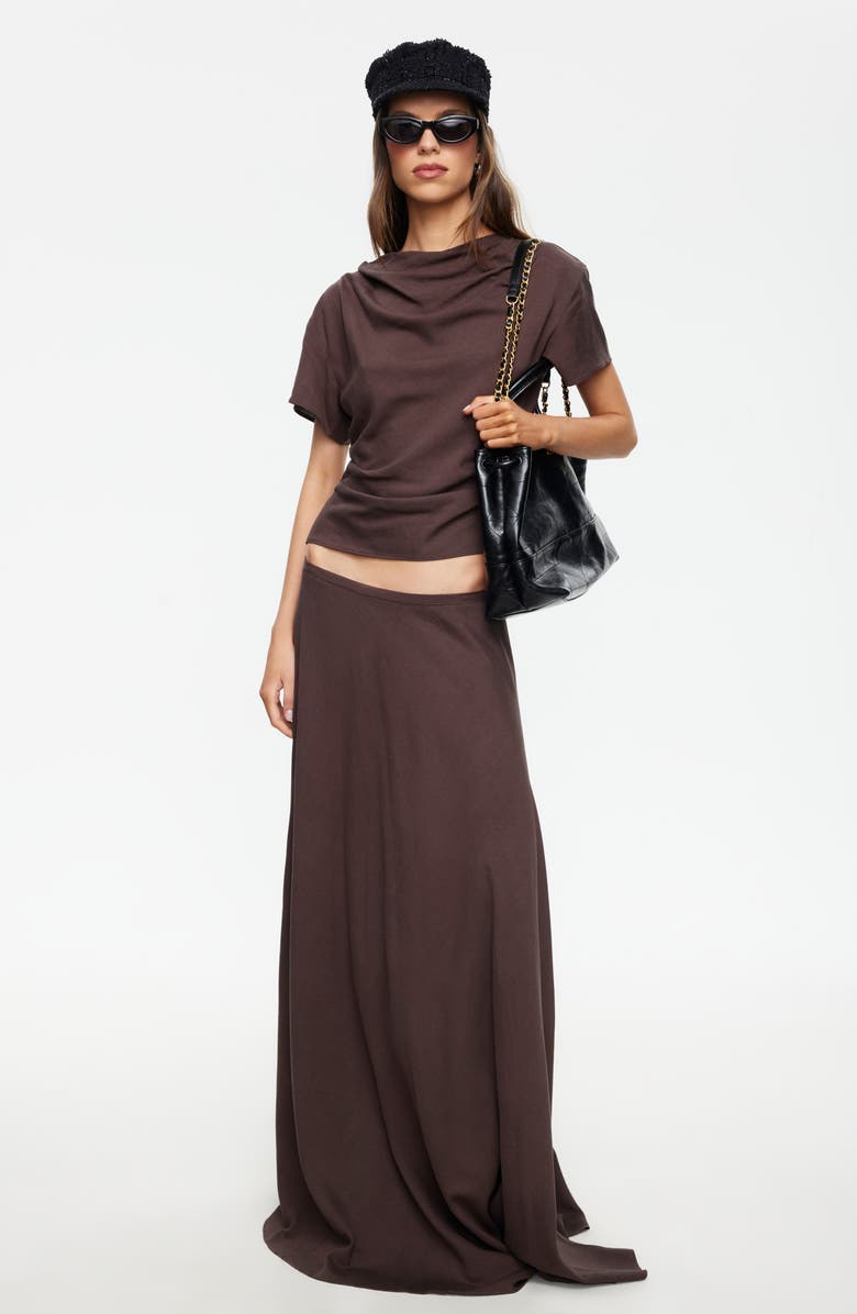 LIONESS Halcycon Linen Blend Maxi Skirt, Alternate, color, Brown
