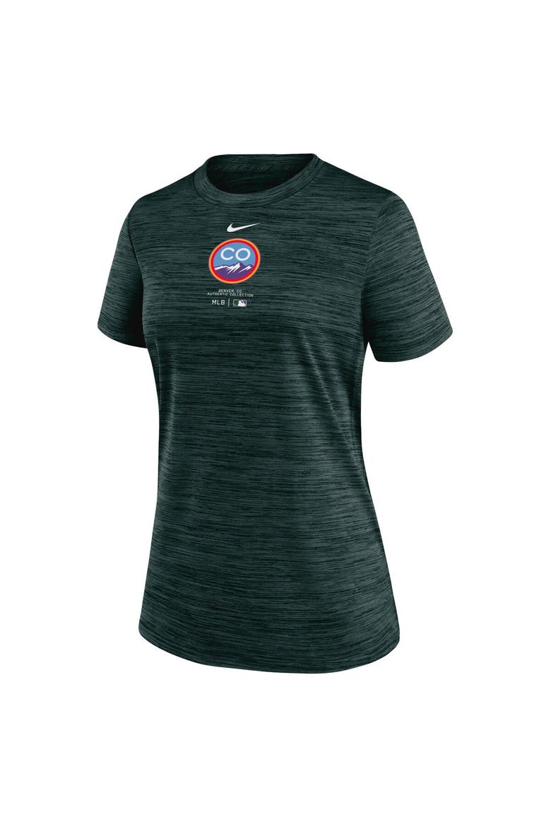 Women's Nike Green Colorado Rockies City Connect Practice Velocity T-Shirt, Alternate, color, Green