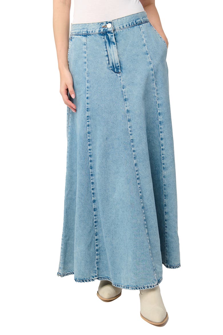 A-Line Denim Skirt, Main, color, IN MY MIND