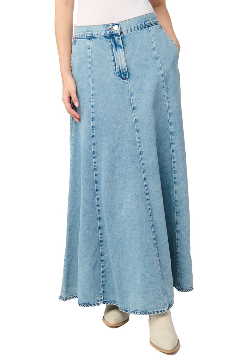 BLANKNYC A-Line Denim Skirt, Main, color, In My Mind