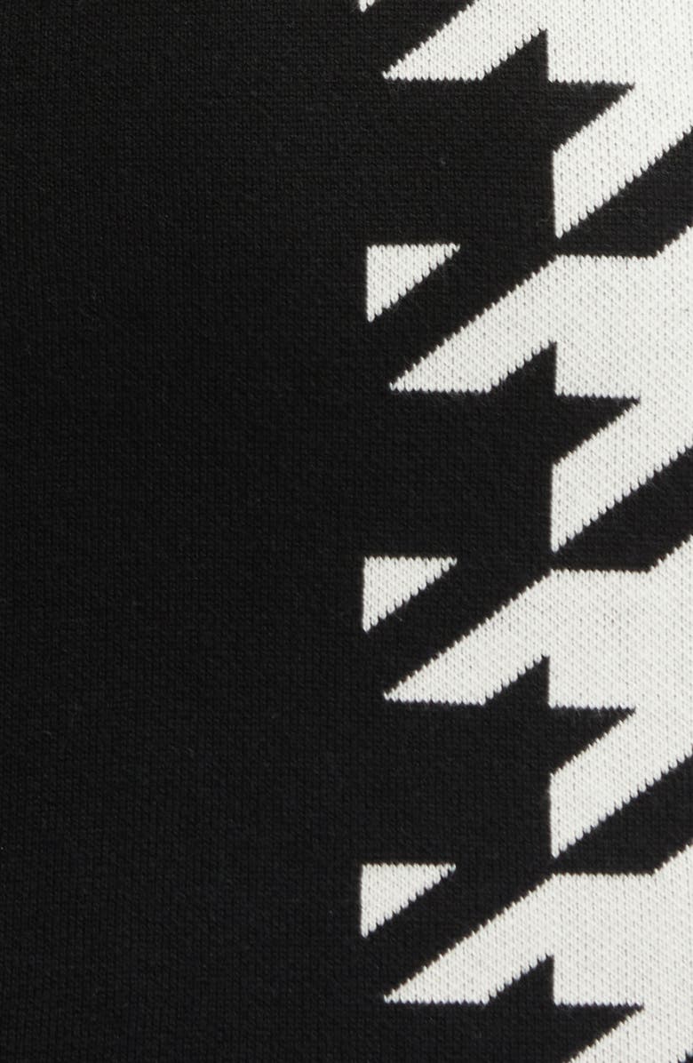 Anne Klein Houndstooth Mock Neck Sweater Dress, Alternate, color,