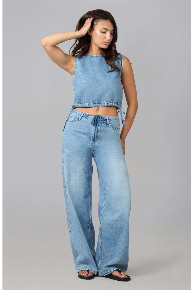 Liel Cotton Twill Top, Alternate, color, DAYDREAM WASH