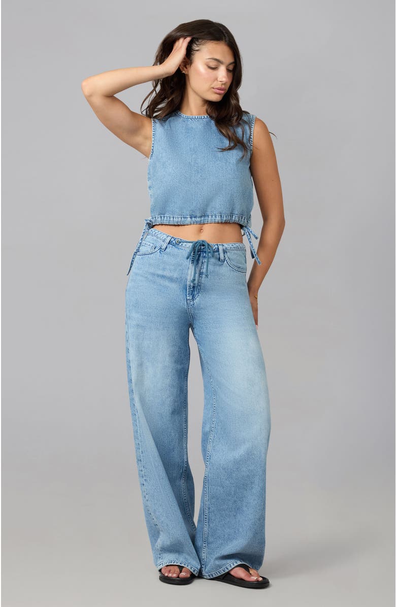 Lola Denim Liel Cotton Twill Top, Alternate, color, Daydream Wash