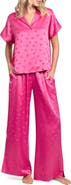 Midnight Bakery Valentine's Day Print Satin Long Pajamas