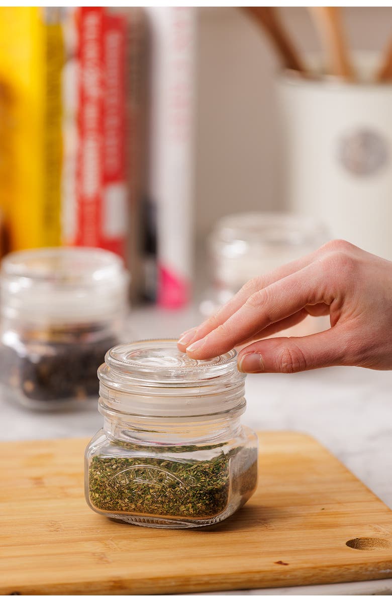 Kilner Square Push Top Storage Jars, Set of 3, 8.5 ounce, Alternate, color, Clear