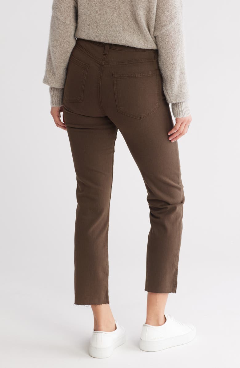 PAIGE Jacqueline High Waist Raw Hem Straight Leg Jeans, Alternate, color, 