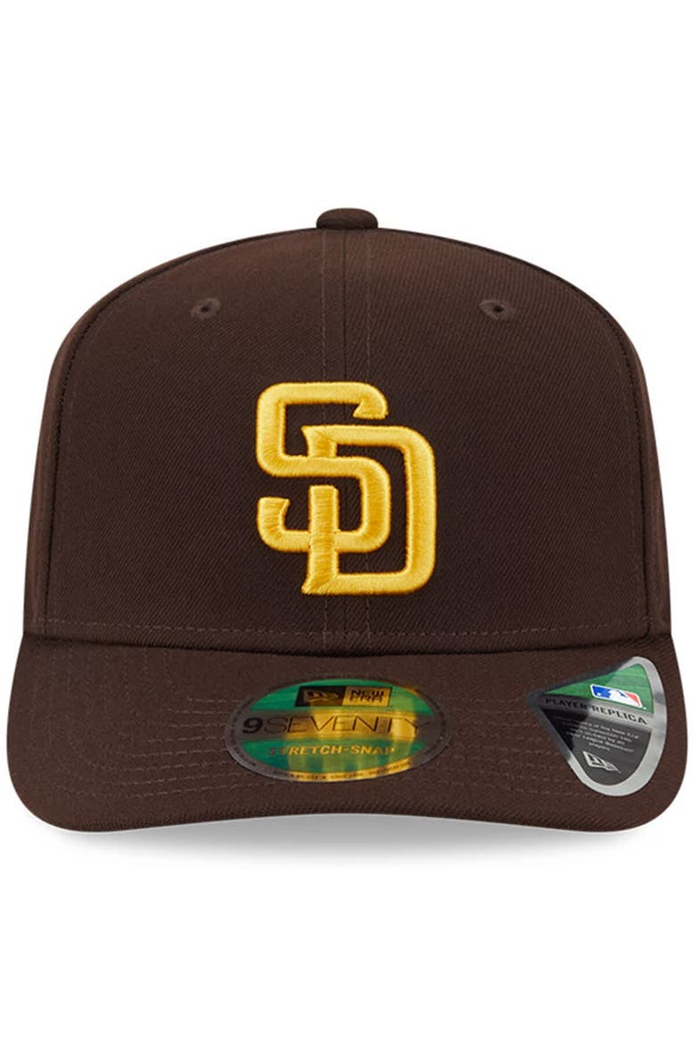 Men's New Era  Brown San Diego Padres Player Replica 9SEVENTY Adjustable Hat, Alternate, color, Brown