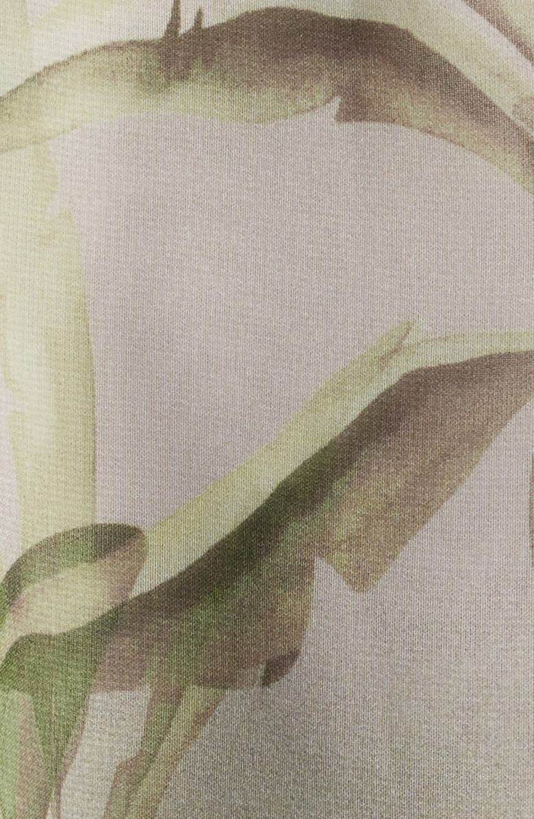 Julia Jordan Pleated Long Sleeve Shirtdress, Alternate, color, Ivory Multi