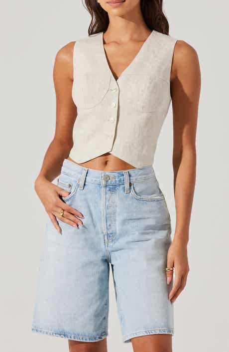 ASTR the Label Ossa Bustier Detail Linen Vest