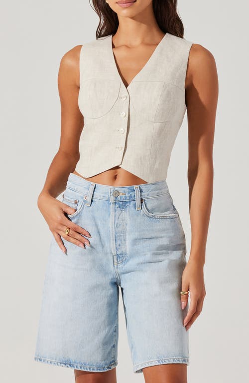 Astr The Label Ossa Bustier Detail Linen Vest