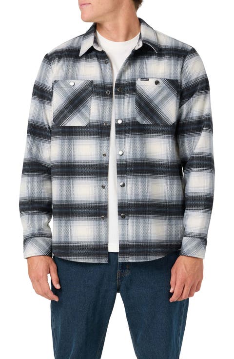 Glacier Plaid Snap-Up Overshirt