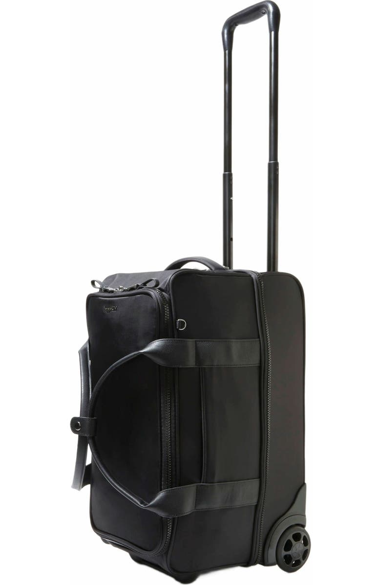 BAGGALLINI Gramercy Carry-On Travel Roller Duffel Bag, Alternate, color, Black