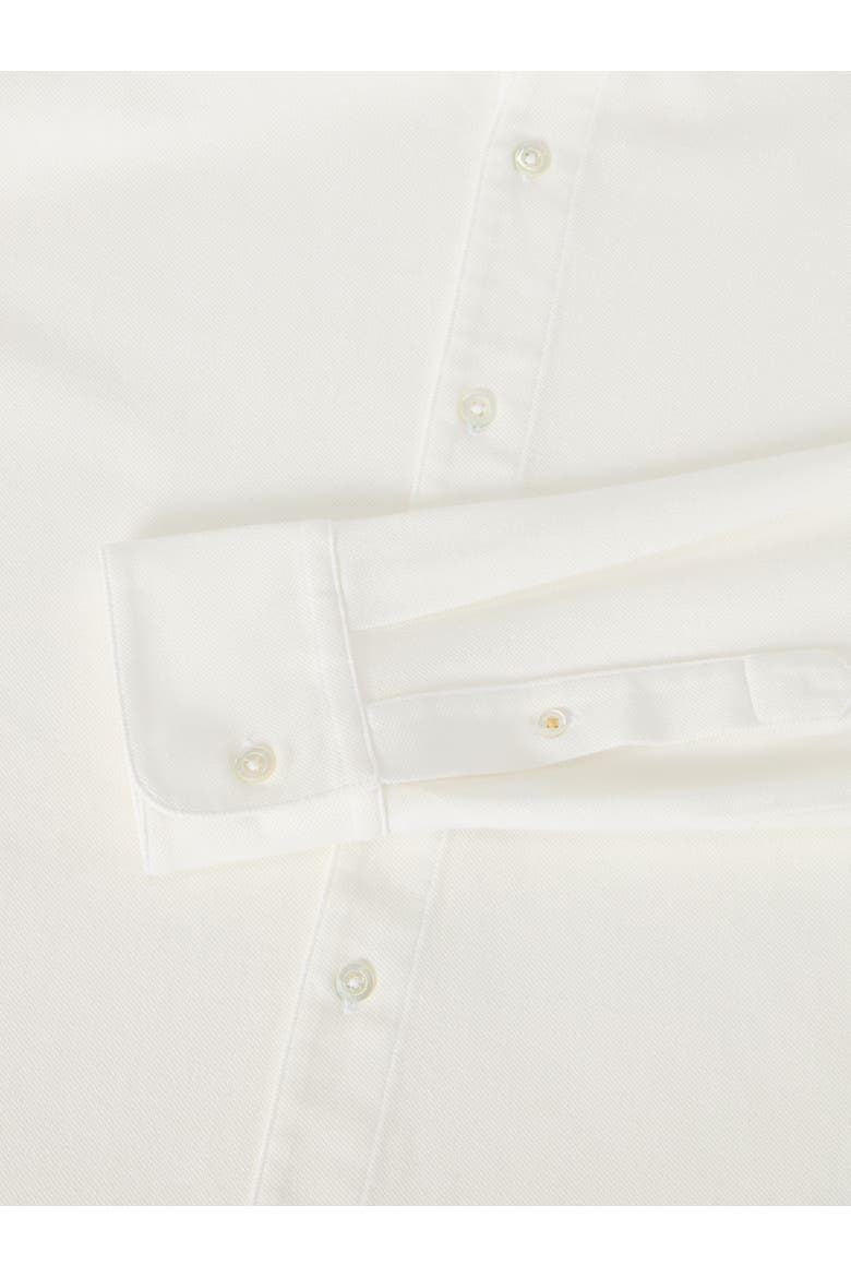 Foster Long Sleeve Pique Knit Shirt, Alternate, color, Classic White
