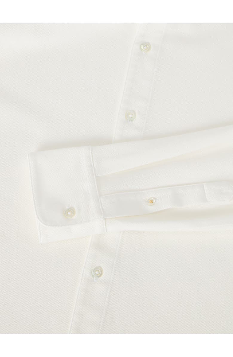 Robert Talbott Foster Long Sleeve Pique Knit Shirt, Alternate, color, Classic White