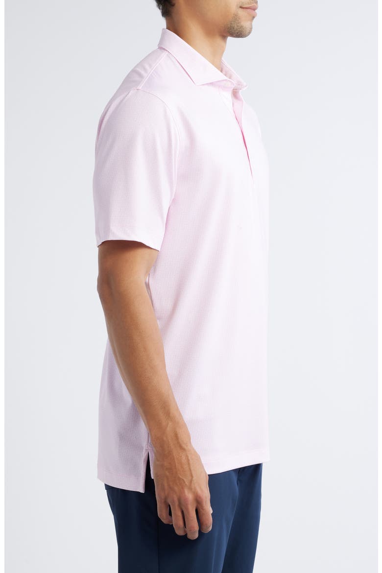 Island Times Geo Print Performance Polo, Alternate, color, PORTO PINK