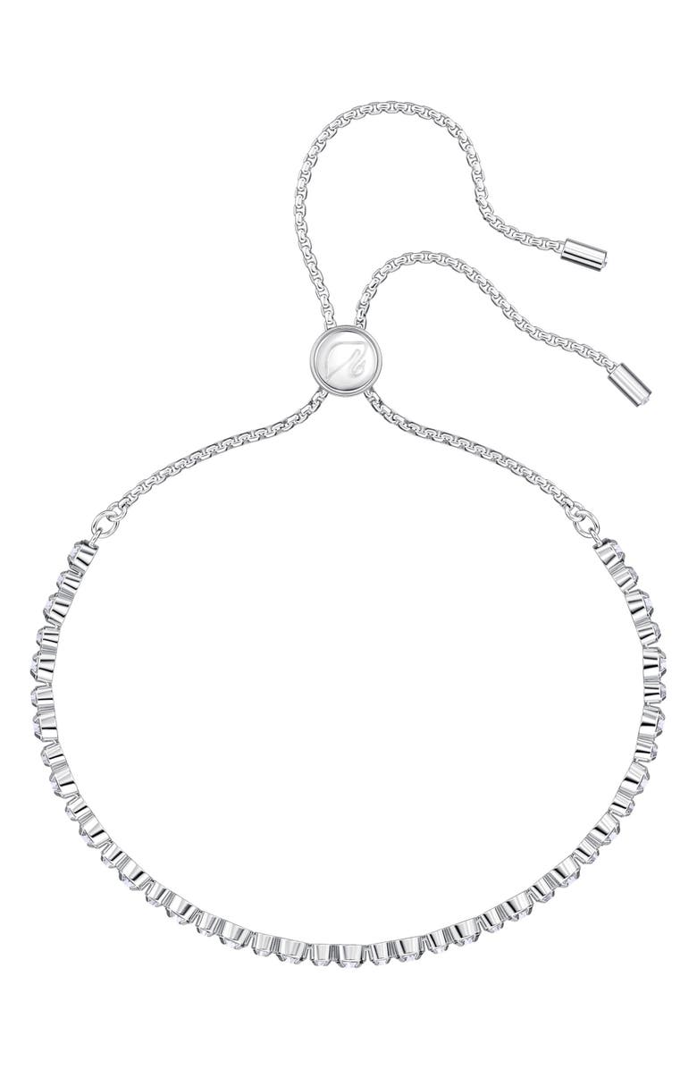 Swarovski Subtle Crystal Slider Bracelet, Main, color, 