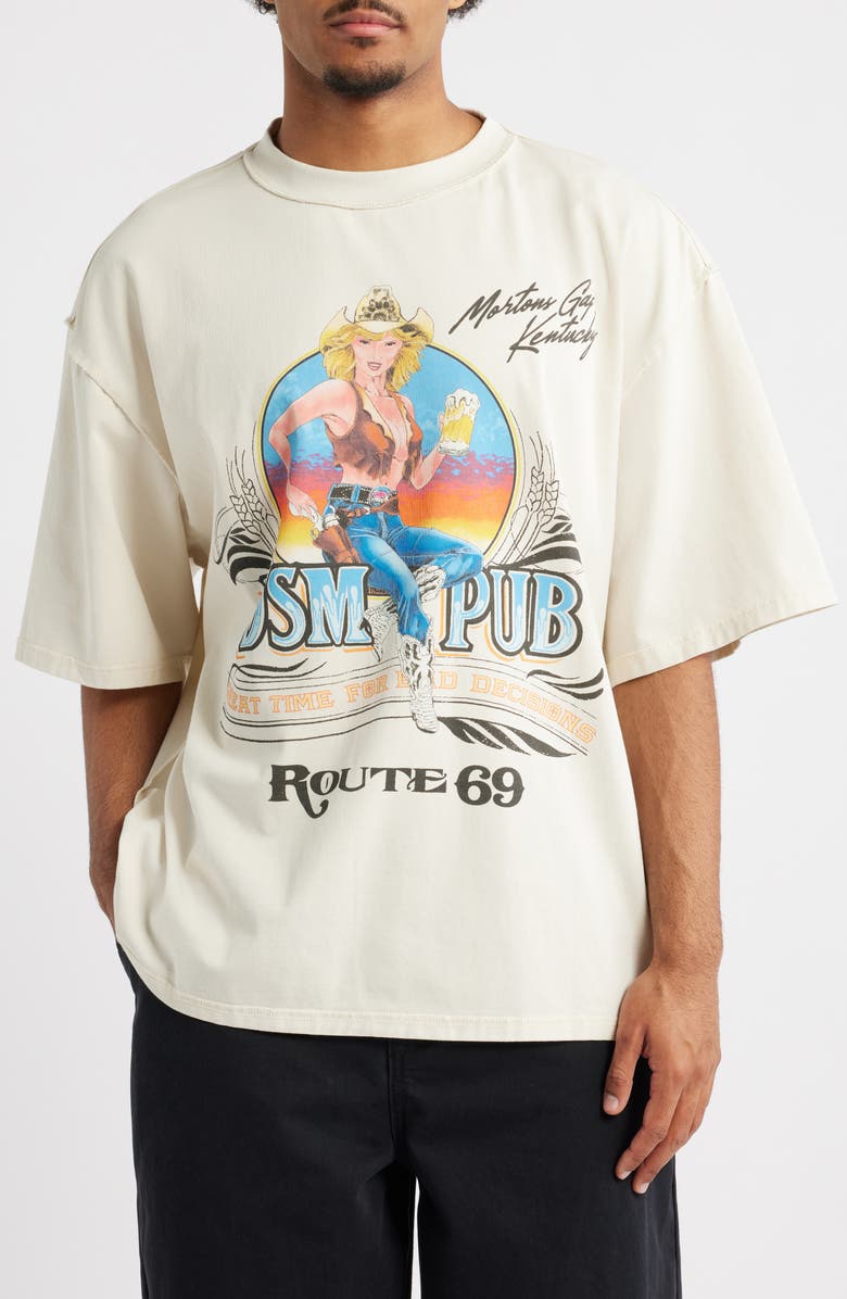 DIET STARTS MONDAY Pub Graphic T-Shirt, Main, color, Antique White