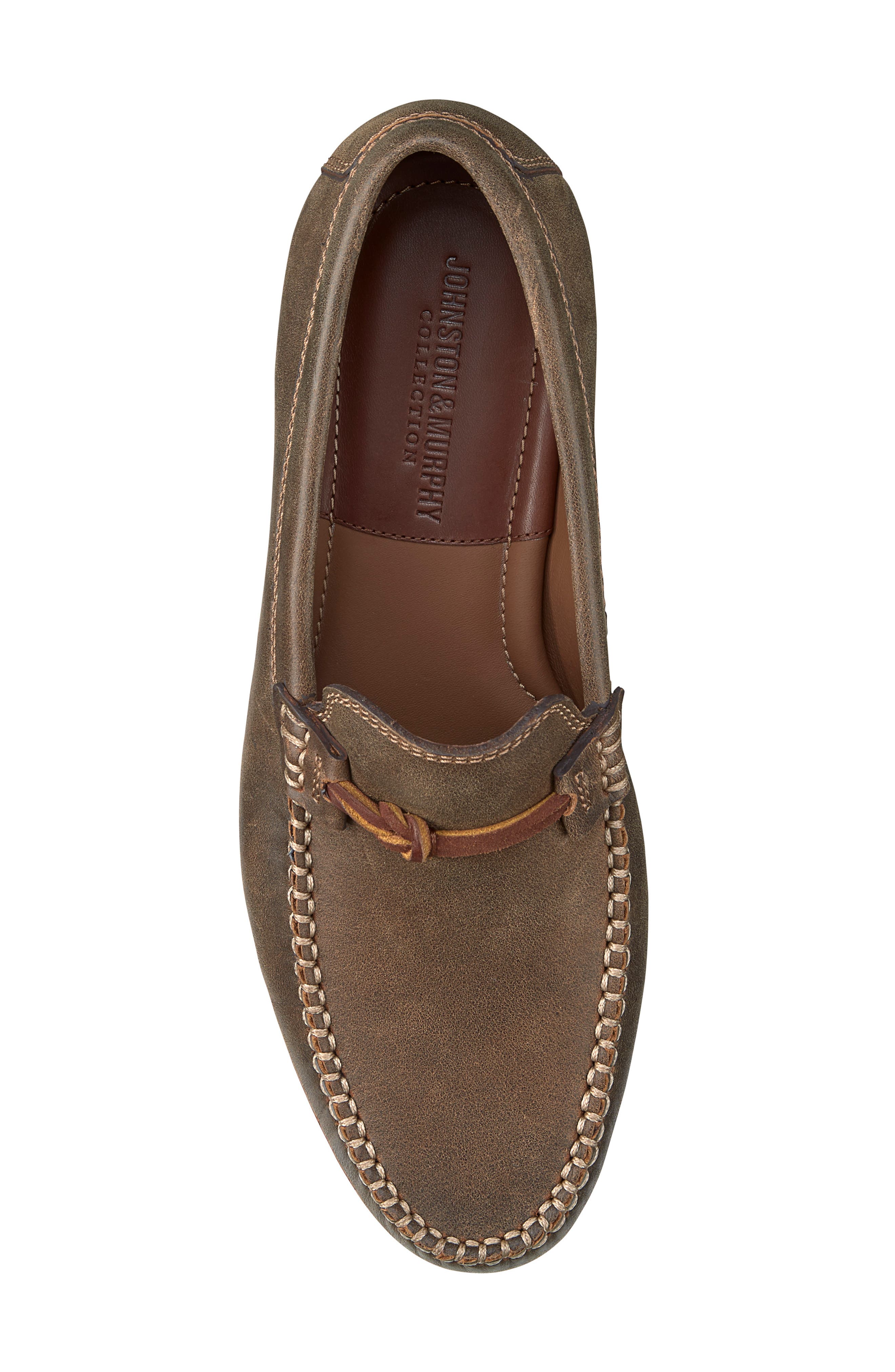 Johnston & Murphy Baldwin Leather Bit Loafer, Alternate, color, Brown American Full Grain