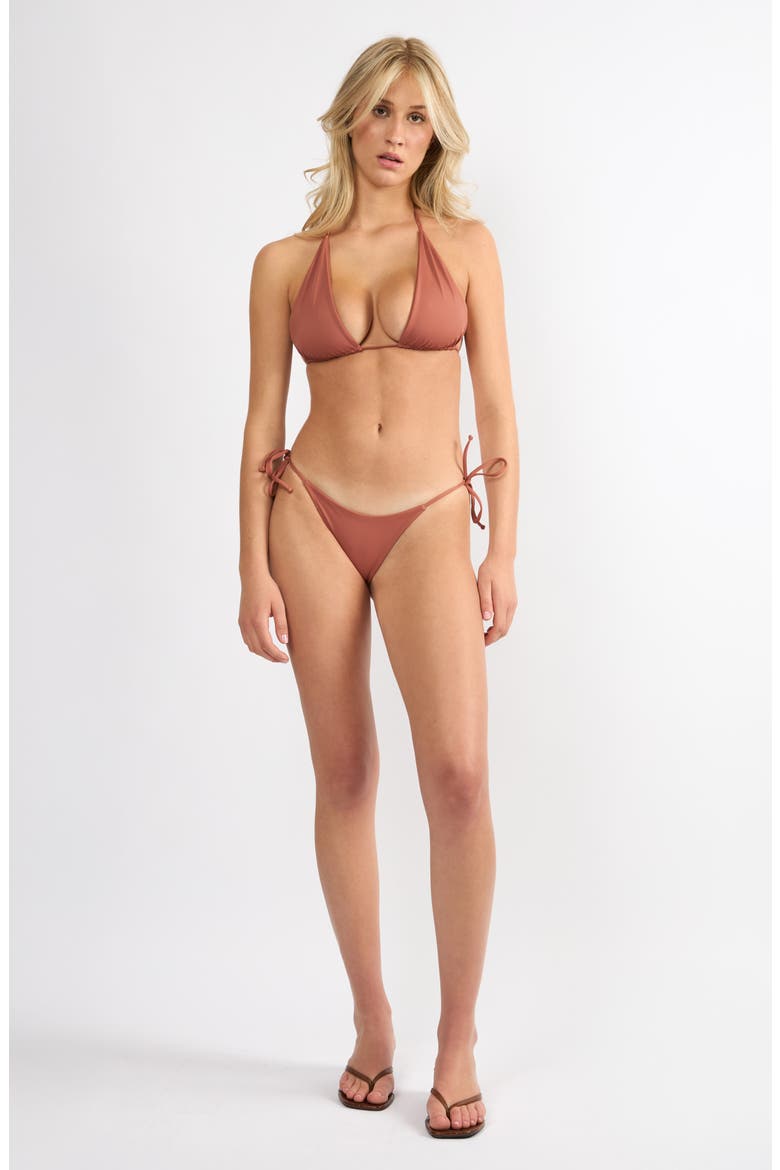 Bayside Triangle Bikini Top, Alternate, color, MEDINA TERRACOTA
