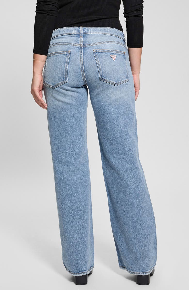 GUESS Low Rise Distressed Slouchy Straight Leg Jeans, Alternate, color, 