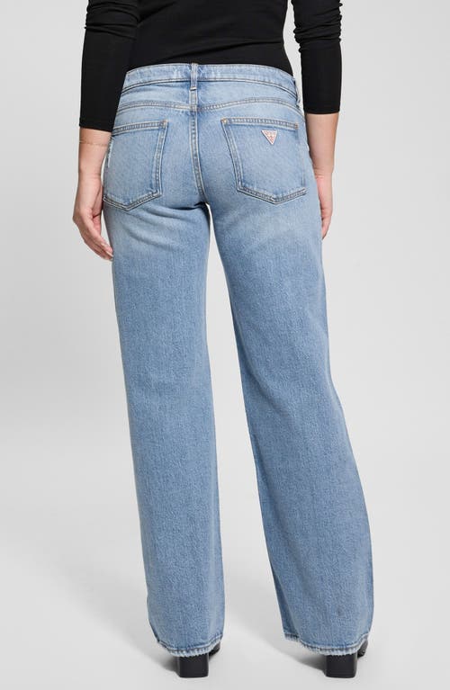 GUESS GUESS LOW RISE DISTRESSED SLOUCHY STRAIGHT LEG JEANS