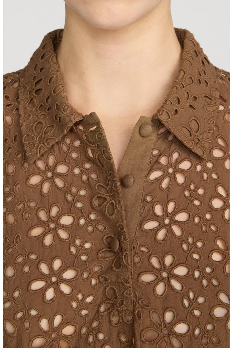 The Downing Eyelet Polo, Alternate, color, MOSS