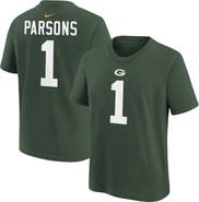 Nike Youth Nike Micah Parsons Green Green Bay Packers Player Name & Number T-Shirt