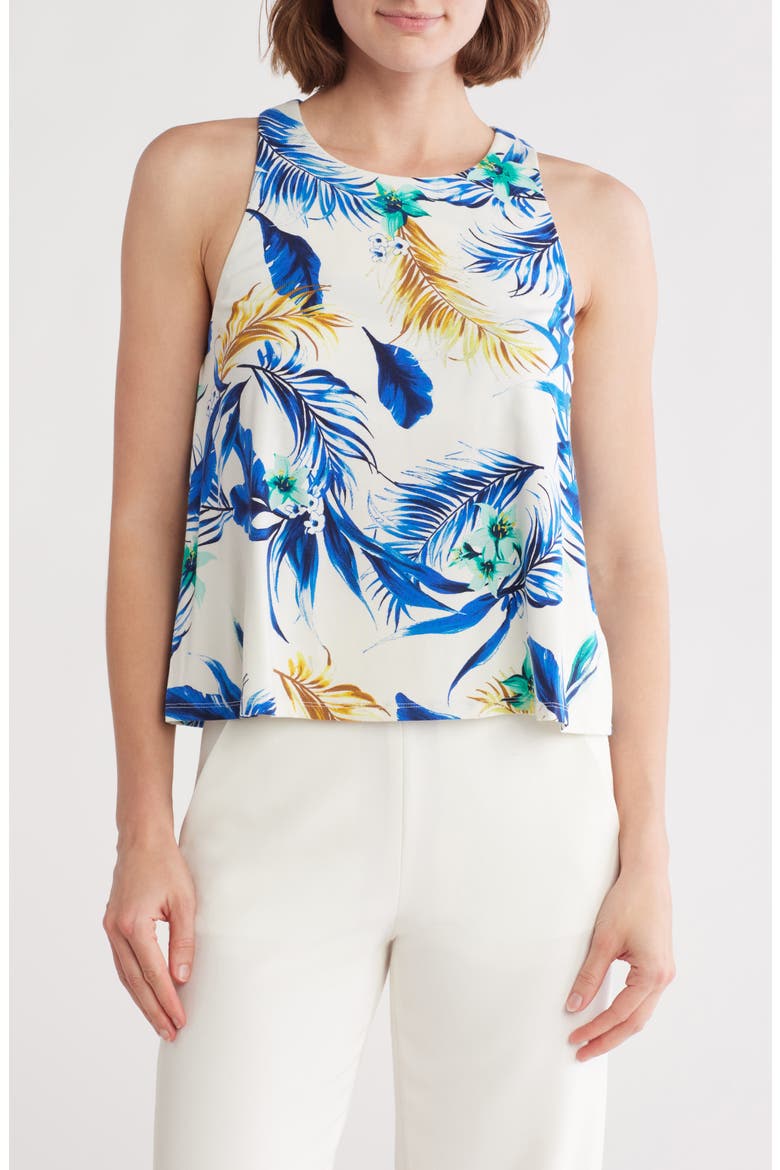 Hallie Racerback Tank, Main, color, TROPICAL REPEAT