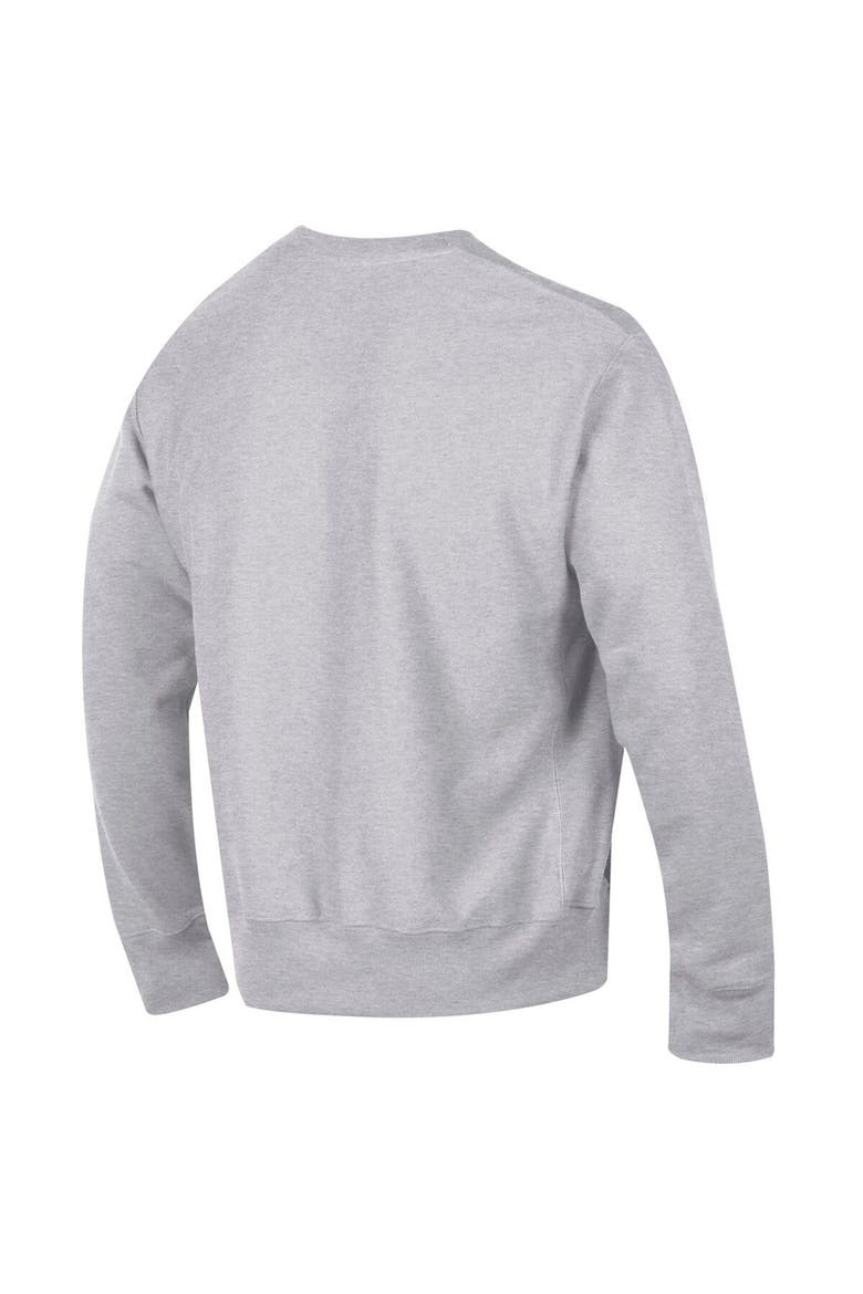 Men's Champion Heathered Gray Alabama Crimson Tide Vault Logo Reverse Weave Pullover Sweatshirt, Alternate, color, Heather Gray