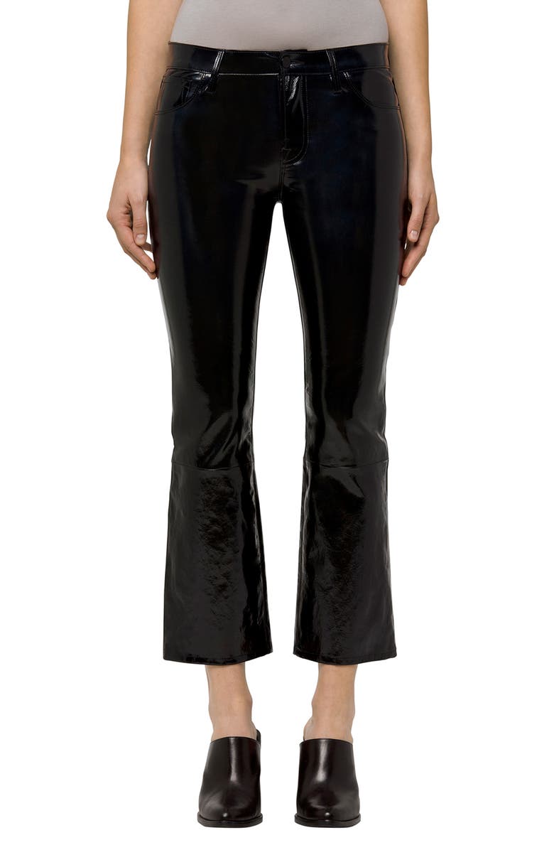 J Brand Selena Crop Bootcut Patent Leather Jeans, Main, color, 