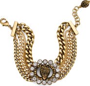 Kurt Geiger London Crystal Eagle Layered Chain Bracelet