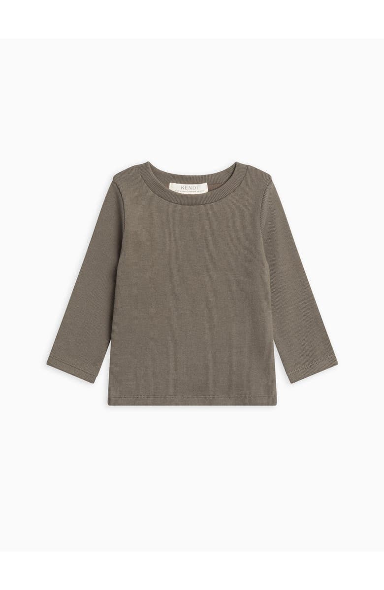 Kendi Rory Ribbed Long Sleeve Top, Main, color, Olive