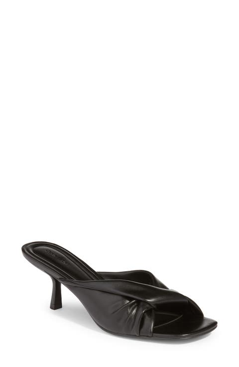 Capri Faux Leather Kitten Heel